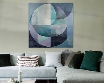 Abstract geometry in blue by Poster Art Shop