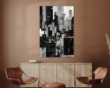 Abstracte stad van Poster Art Shop