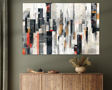 Abstracte stad van Poster Art Shop