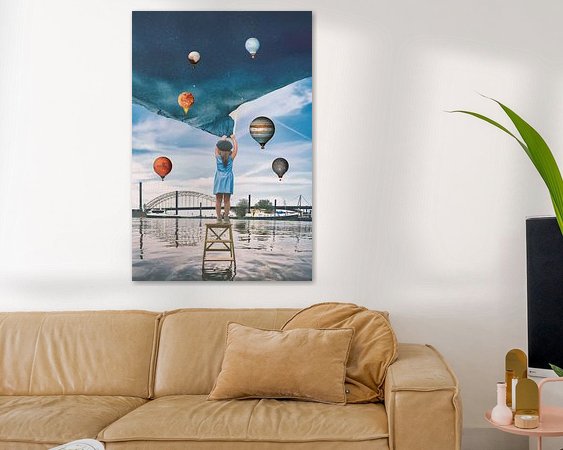 Voorbeeld van het werk in een kamer