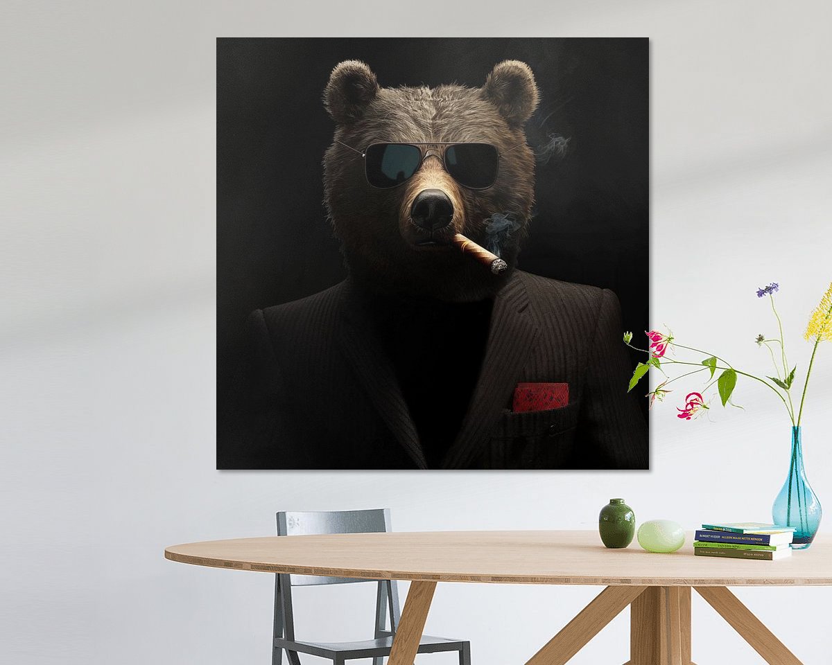 Voorbeeld van het werk in een kamer