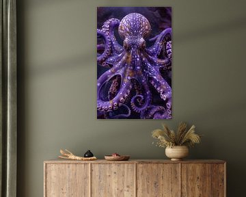 Paarse octopus van Steffen Gierok