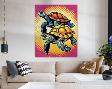 Stedelijke schildpadden: Een Pop Art-perspectief van SOTA ArtSign