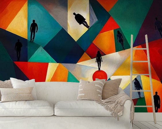 Voorbeeld van het werk in een kamer