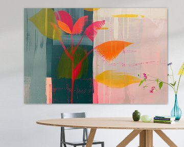Kleurrijk botanisch abstract van Studio Allee