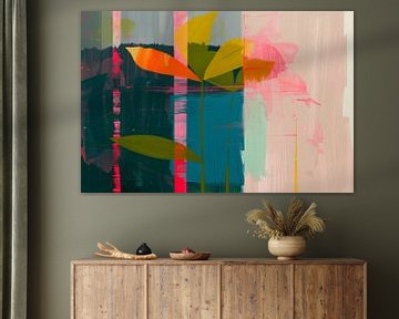 Colourful botanical abstract