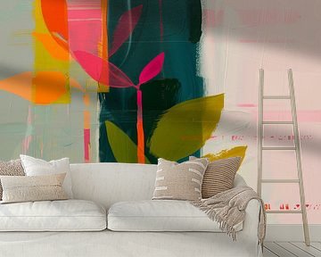 Colourful botanical abstract
