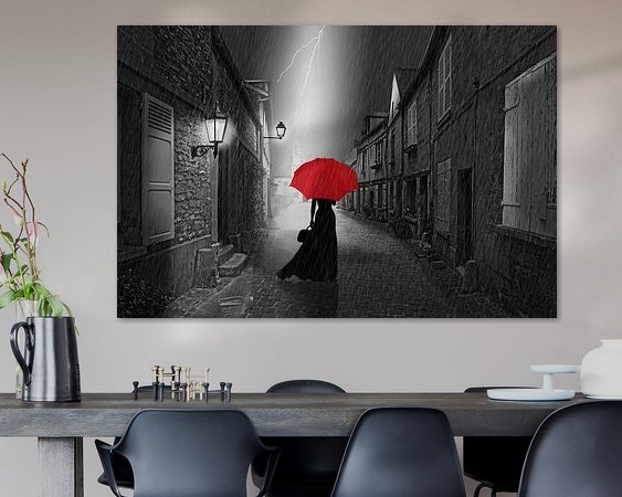 Voorbeeld van het werk in een kamer