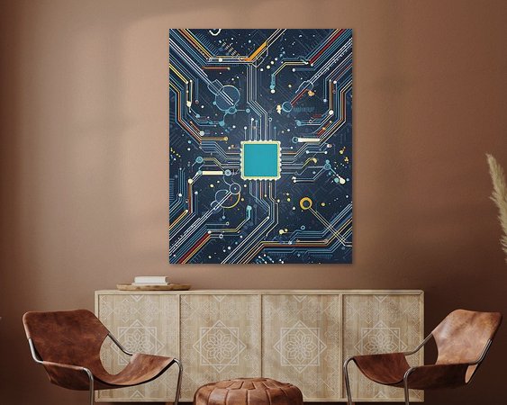 Voorbeeld van het werk in een kamer