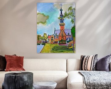 Schattenspiel auf dem Waag-Platz, Alkmaar von Simon Borst