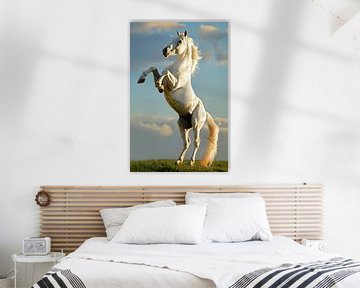 Steigerend paard staand panorama van TheXclusive Art