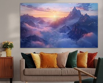 Himalaya zonsondergang van TheXclusive Art