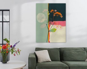 Botanisch abstract met neon accenten van Studio Allee