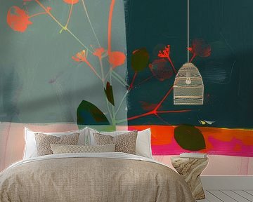 Botanical abstract with neon accents by Studio Allee