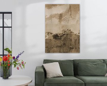 Wabi-sabi landscape in beige and brown I by Dina Dankers