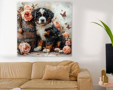 honden-katten-vogels-wijnvat-vlinders-bloemen van Gelissen Artworks