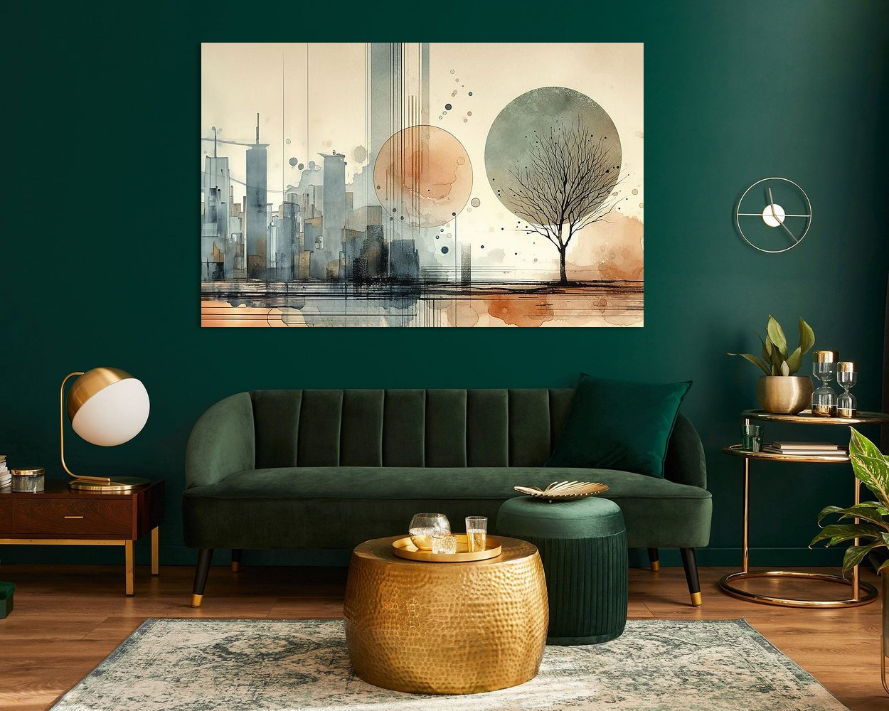 Voorbeeld van het werk in een kamer