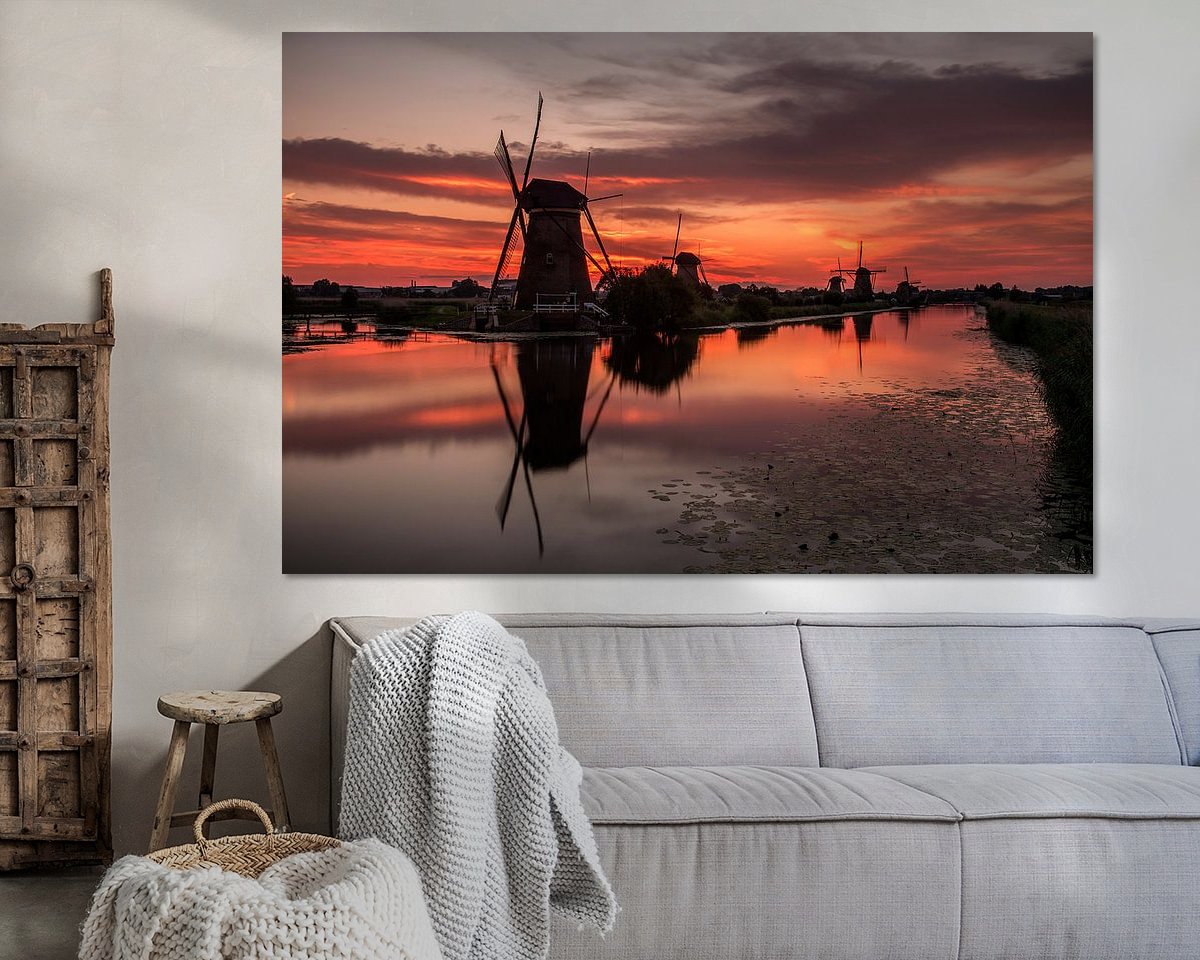 Voorbeeld van het werk in een kamer