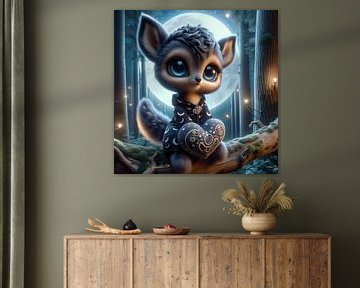 Adorable Cute Deer 1 by Johannas Art Creations