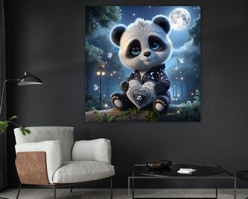 Schattige Panda Beer 1 van Johanna's Art