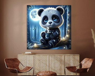 Schattige Panda Beer 5 van Johanna's Art