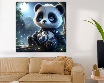 Schattige Panda Beer 3 van Johanna's Art