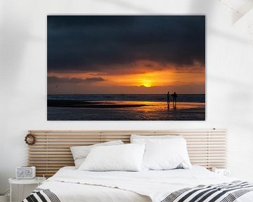 Surfers - Sunset by Dick van Duijn