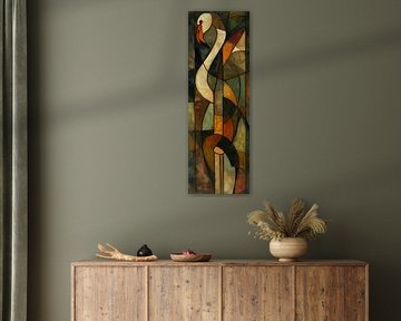 Flamingo Abstract Art by Poster Art Shop