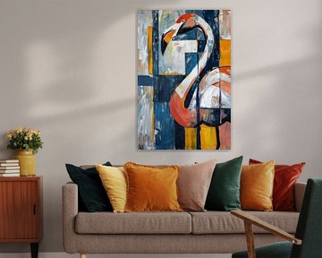 Flamingo Abstract Art by Poster Art Shop