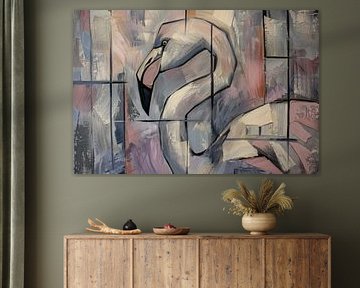 Abstract flamingo by Poster Art Shop
