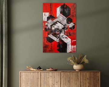 Zeshoekige energie - Abstracte honingraten van Poster Art Shop