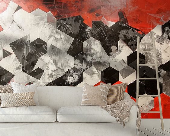 Voorbeeld van het werk in een kamer