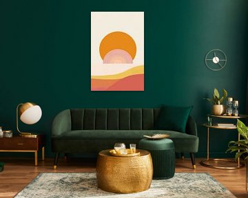 Zonnemeetkunde - Abstracte vormen van Poster Art Shop