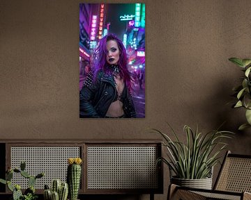 Frau Gothic-Cyberpunk
