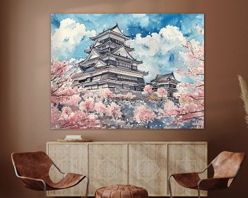 Kasteel en Sakura van herculeng