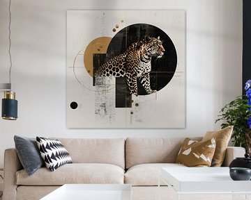 Geometrisch luipaard van Poster Art Shop