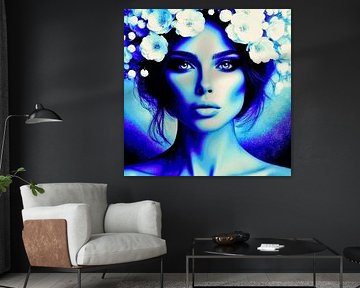 La femme en bleu sur Ineke de Rijk