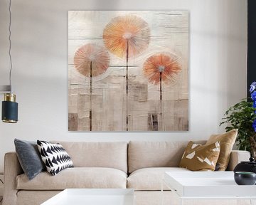Drie Paardenbloemen - Abstract van Studio Pieternel