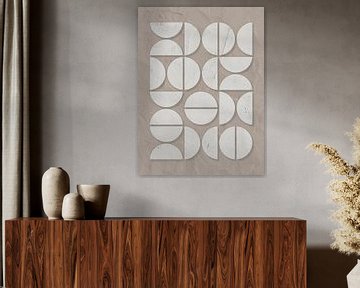 Abstracte 3D collage - Bauhaus stijl van Studio Pieternel