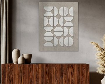 Abstracte 3D collage - Bauhaus stijl van Studio Pieternel