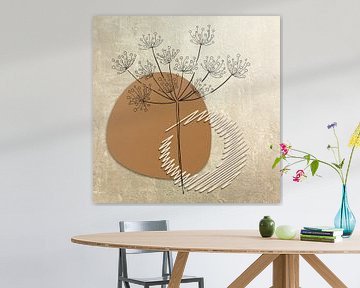 Japandi  collage kunst: Organische texturen van Studio Pieternel