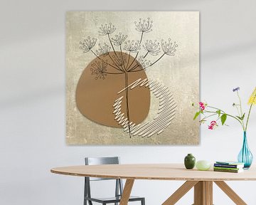 Japandi  collage kunst: Organische texturen van Studio Pieternel