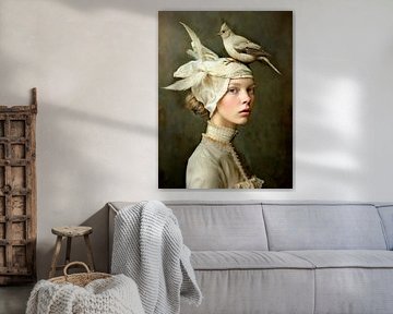 Fine art portrait: "Me and my bird"