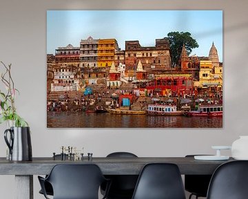 Die Ghats von Varanasi am Ganges