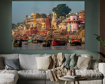 Die Ghats von Varanasi am Ganges