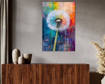 Peinture pissenlit | Peinture colorée sur AiArtLand