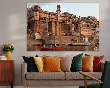 Die Ghats von Varanasi am Ganges