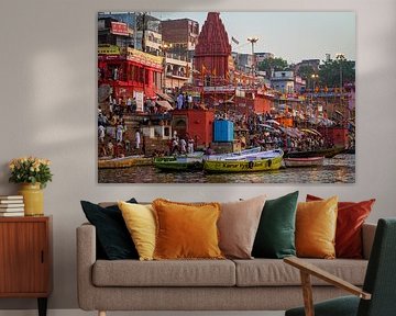 Die Ghats von Varanasi am Ganges