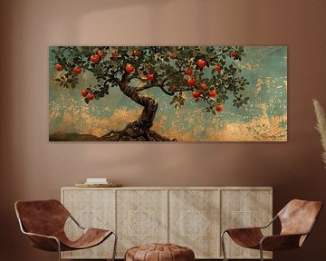 Appelboom Schilderij | Harvest Moon van Blikvanger Schilderijen