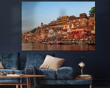 Die Ghats von Varanasi am Ganges